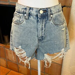 BLANK NYC The Barrow Vintage High Rise Cut Off Jean Shorts, size 30
